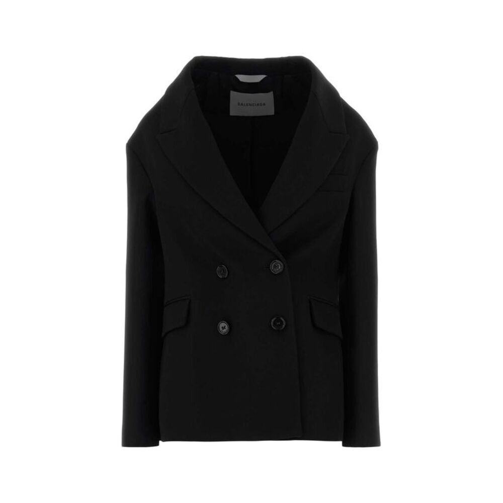 Balenciaga Women Black Wool Blazer